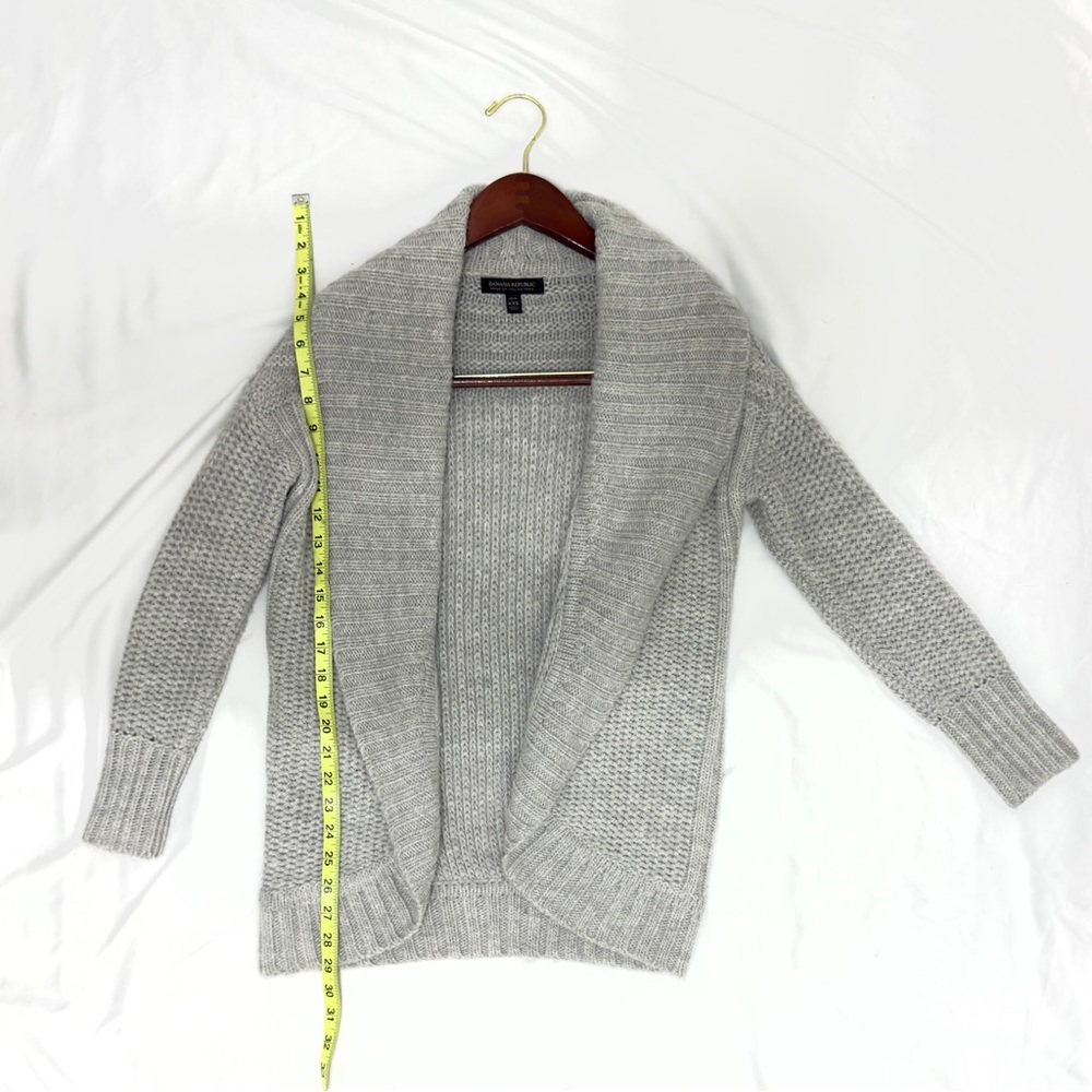 Banana Republic Petite Wool-Alpaca Blend Gray Jacket Shawl